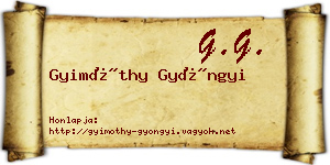 Gyimóthy Gyöngyi névjegykártya