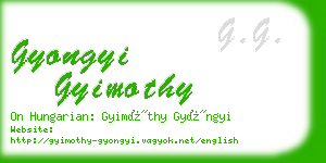 gyongyi gyimothy business card